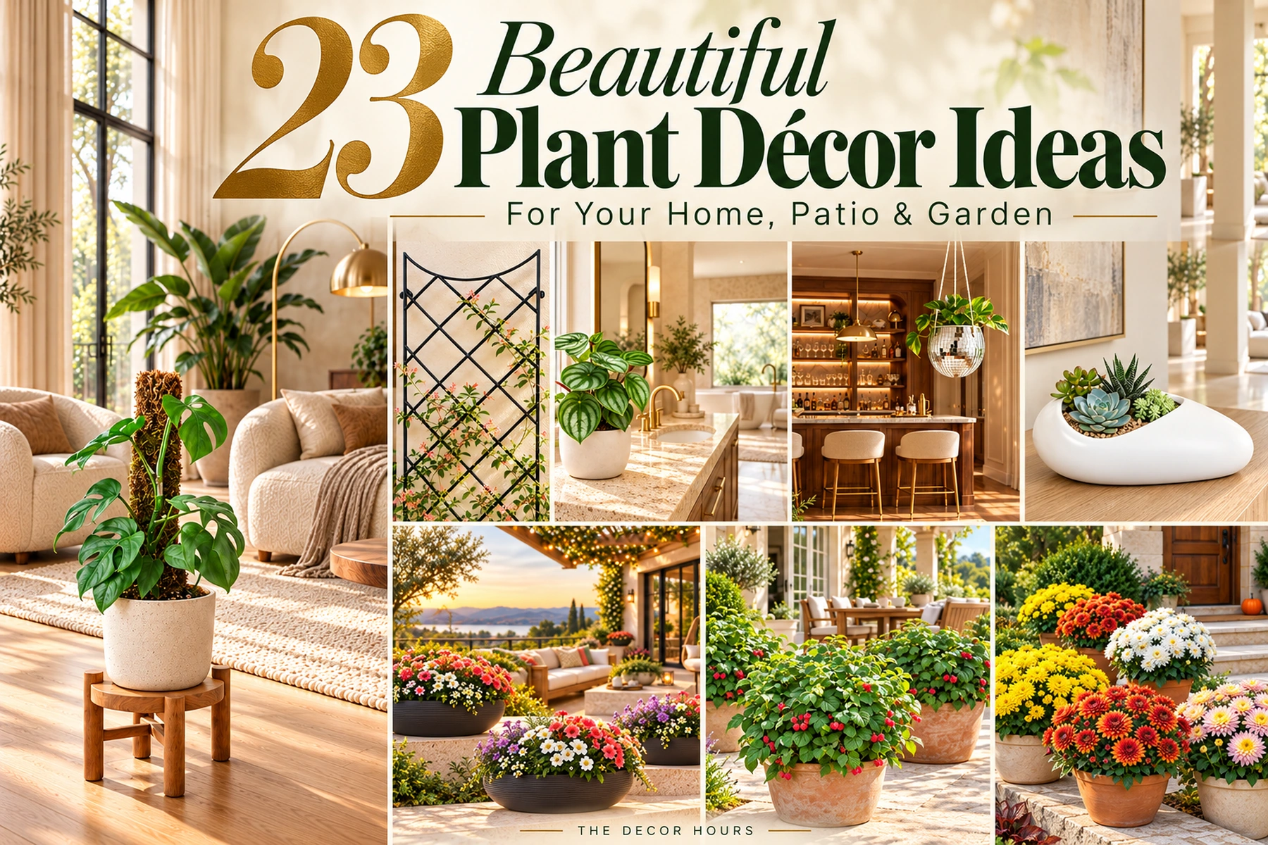 Read more about the article 23 Plant Décor Ideas for Your Home, Patio & Garden